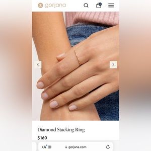 Gorjana fine diamond stacking ring